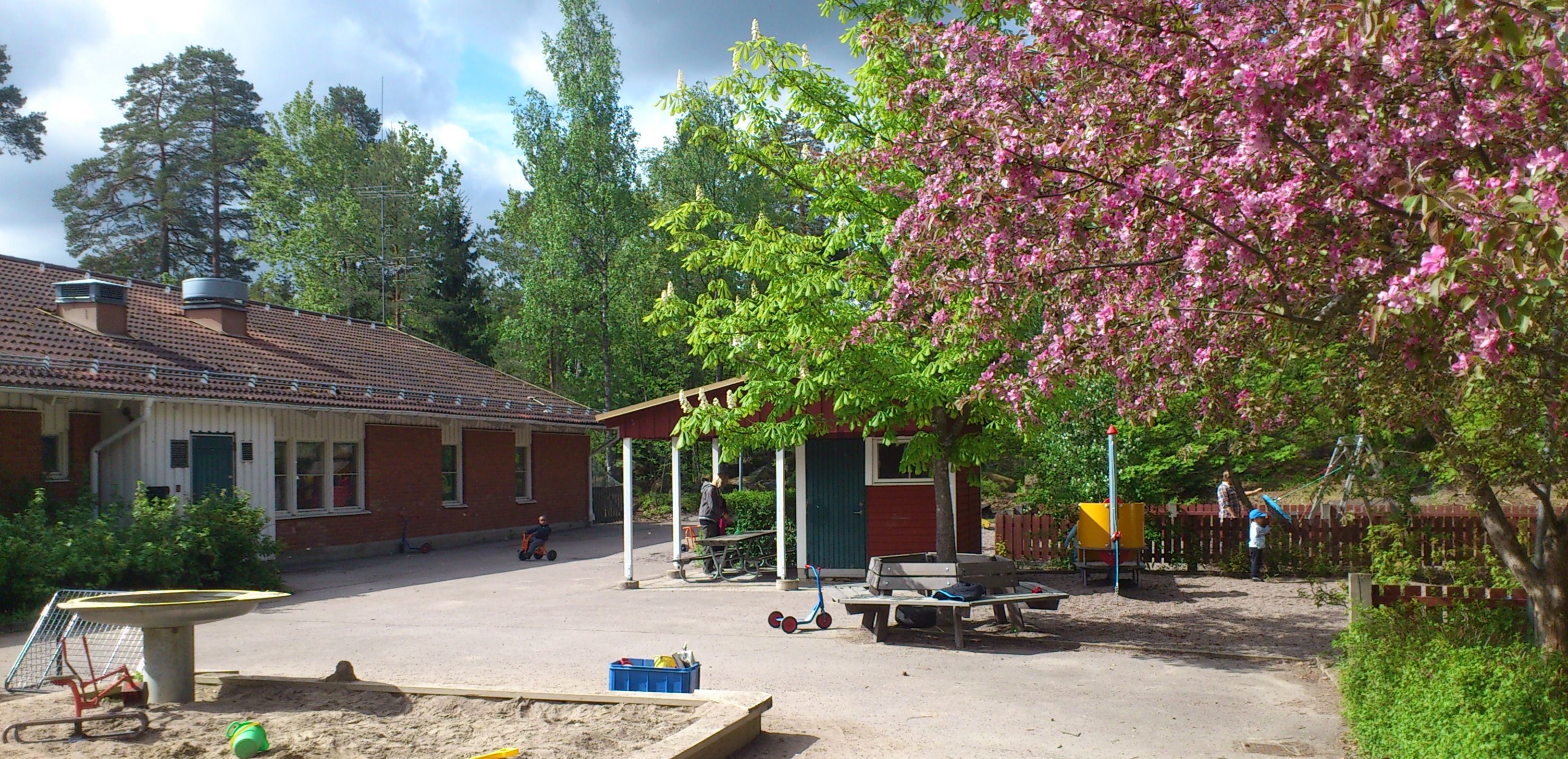 Förskolans gård Hugo Alfvéns förskola